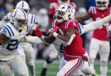 colts vs new england patriots match player stats