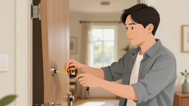 how to determine door swing